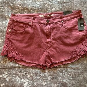 Mossimo Supply Co. Women's High Waist Burgundy Shorts